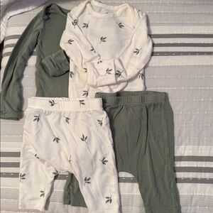 Carter's Purely Soft Green Newborn Bodysuits and pants